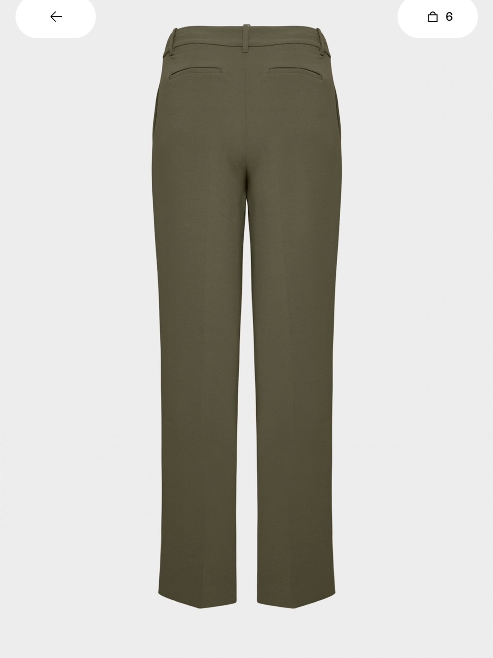 Aritzia Olive Green Lo Rise Regular Crepette Effortless Pant - Picture 4 of 4